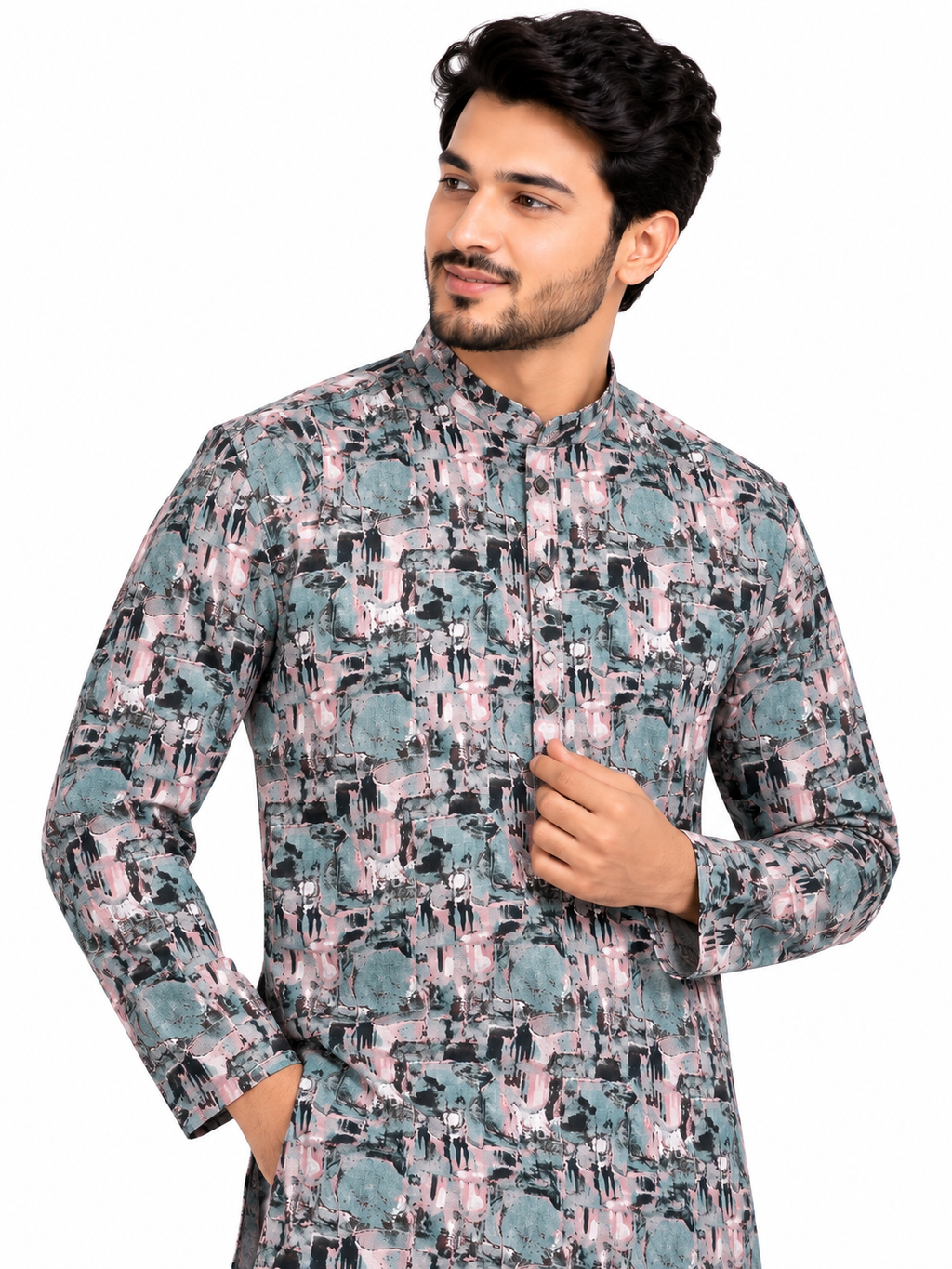 Urban Abstract Print Premium Panjabi