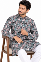 Urban Abstract Print Premium Panjabi