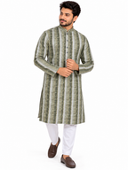 Olive Stripe Premium Panjabi