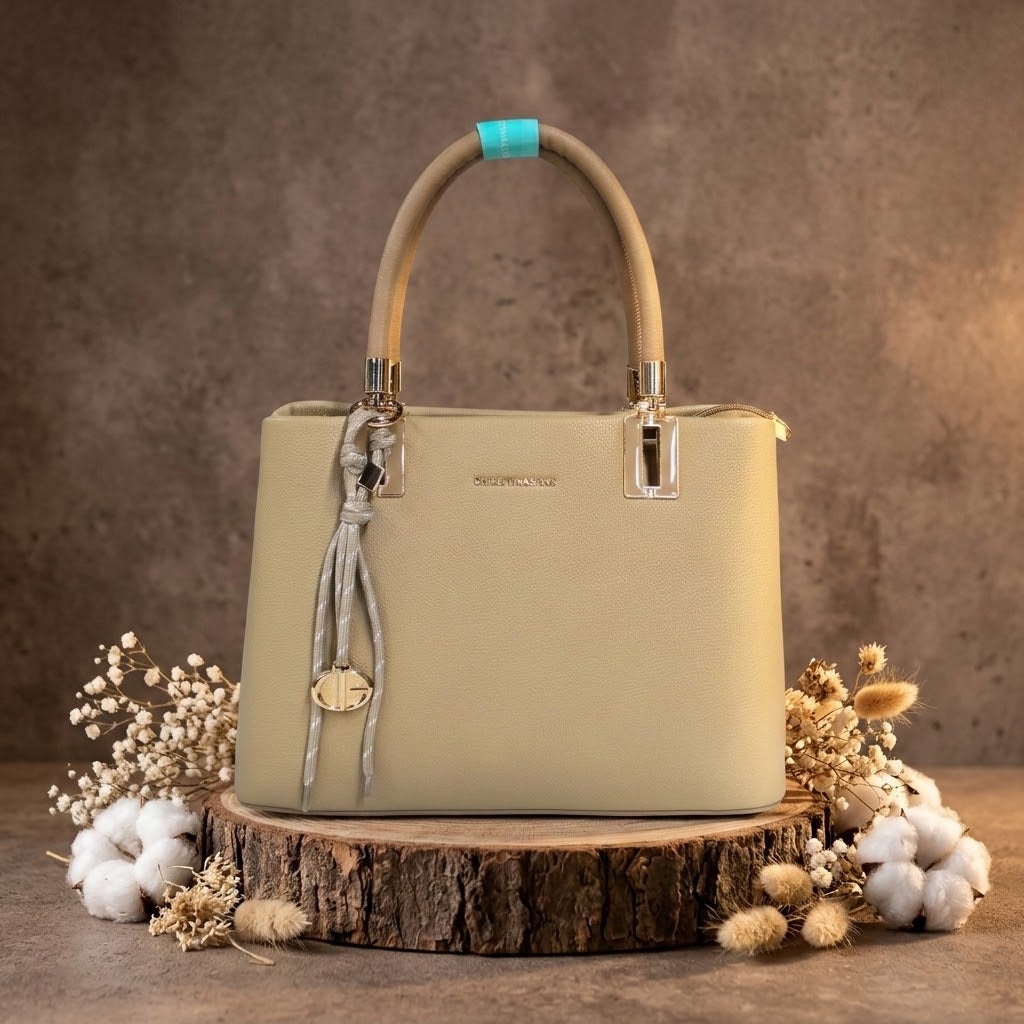 Beige Women's Handbag