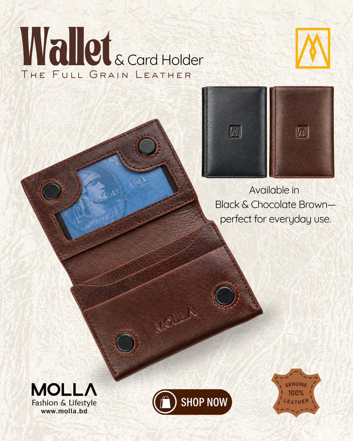 Molla NAJM — Genuine Leather Wallet & Cardholder