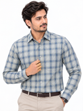 Premium Blue Plaid Formal Shirt