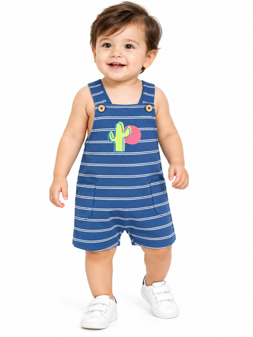 Baby Boys’ Striped Cactus Romper
