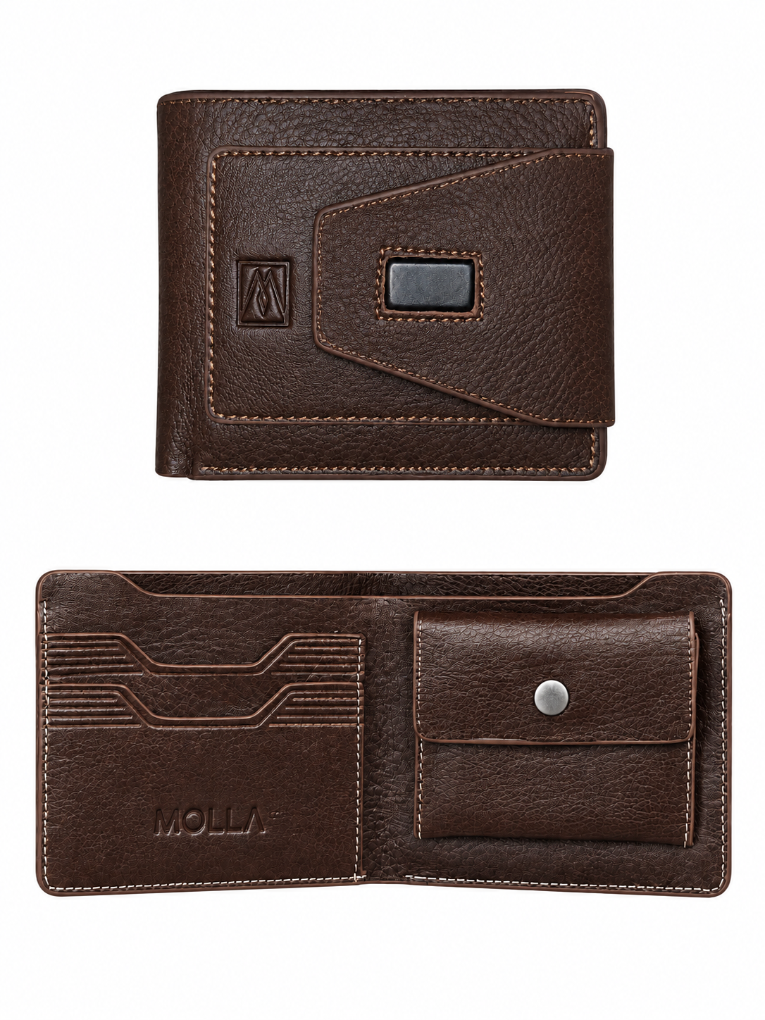 MOLLA  Leather Wallet with Coin Pocket