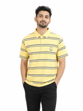 Yellow Striped Polo Shirt