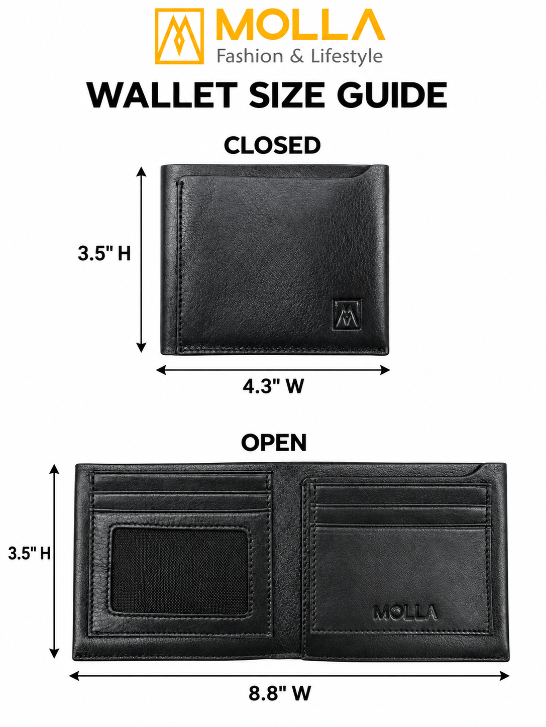 MOLLA  Bifold Wallet with ID Window
