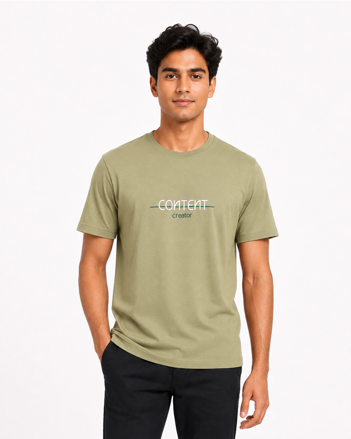 Content Creator Olive Green T-Shirt