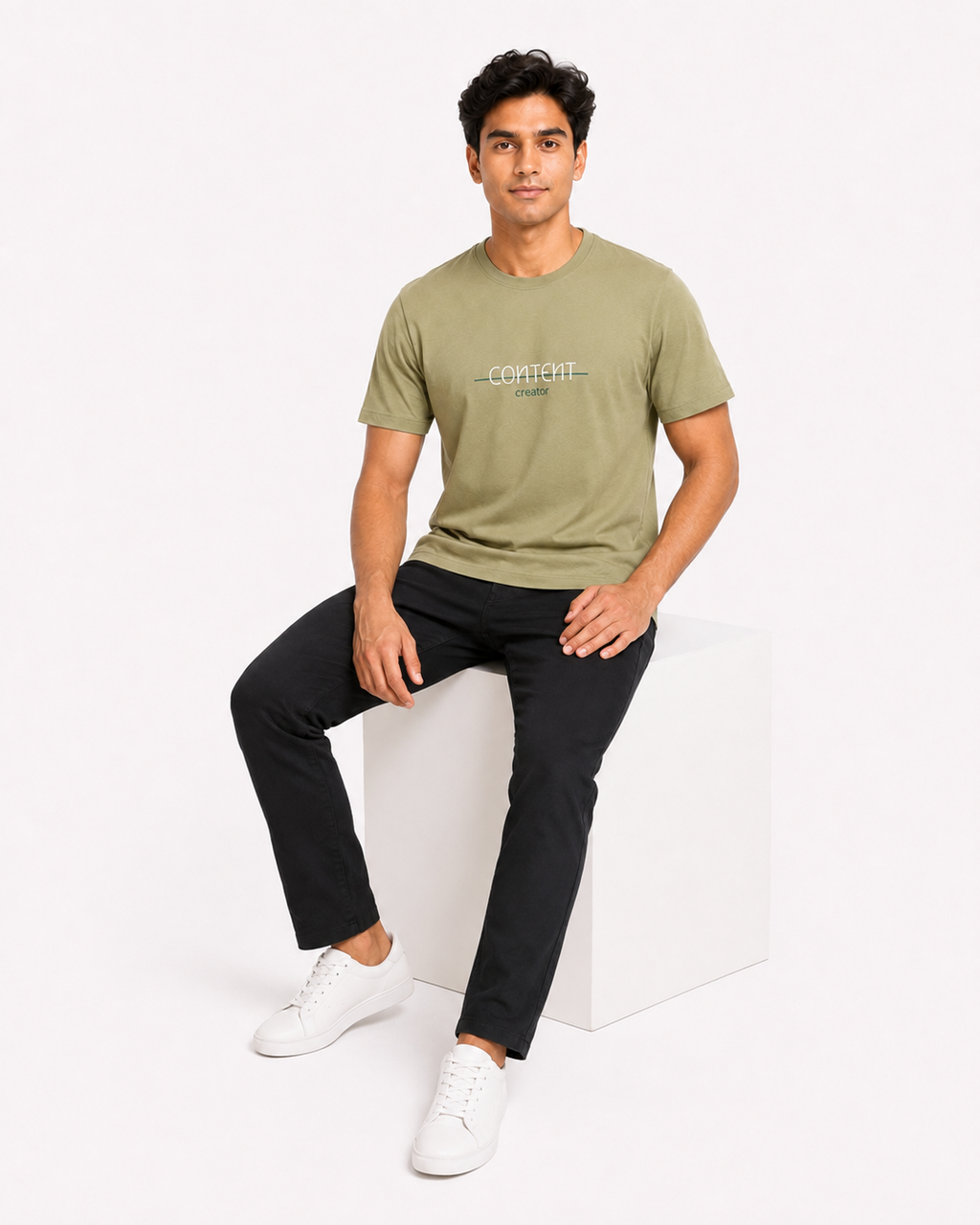 Content Creator Olive Green T-Shirt