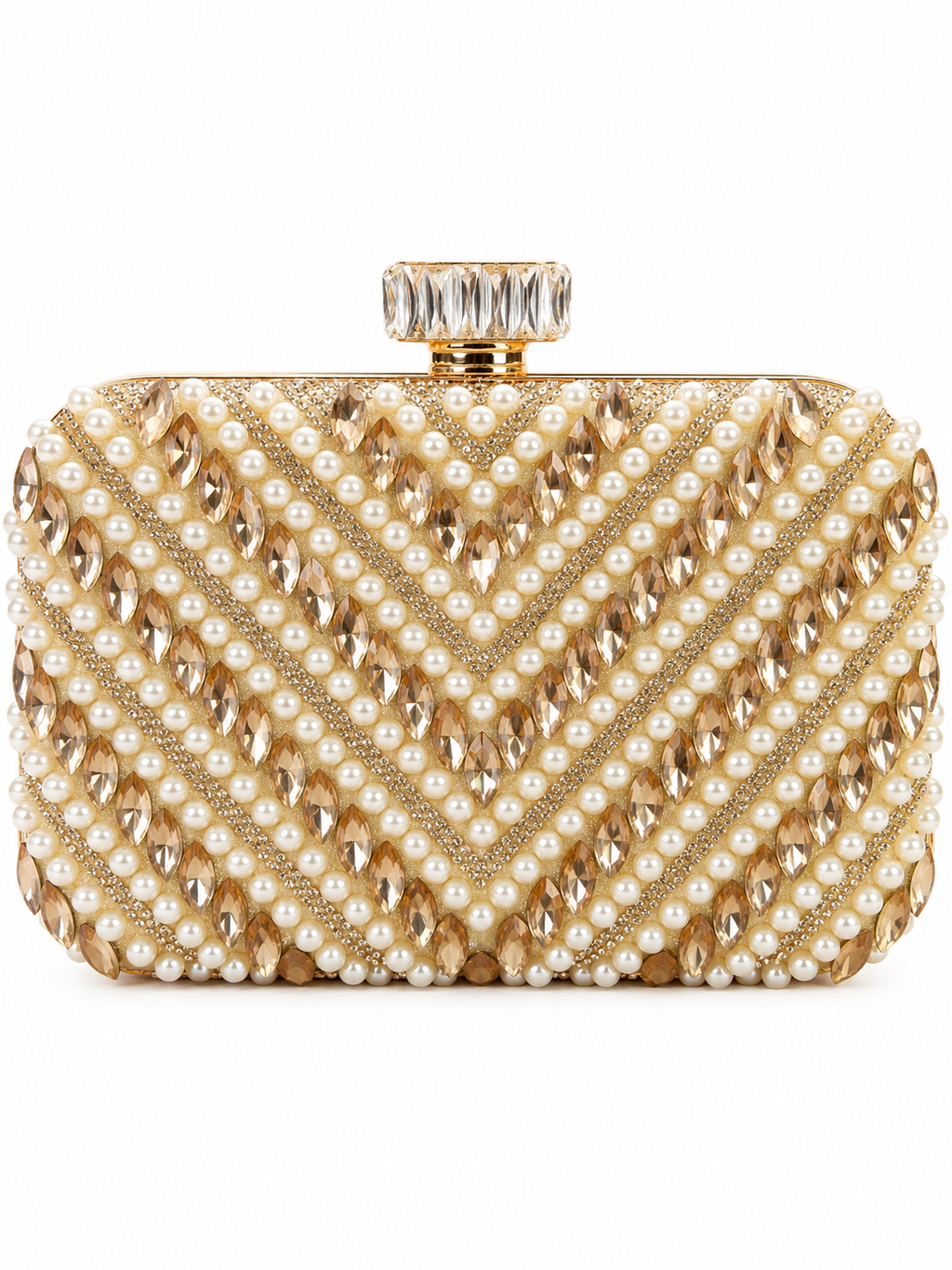 Premium Pearl & Crystal Clutch Collection