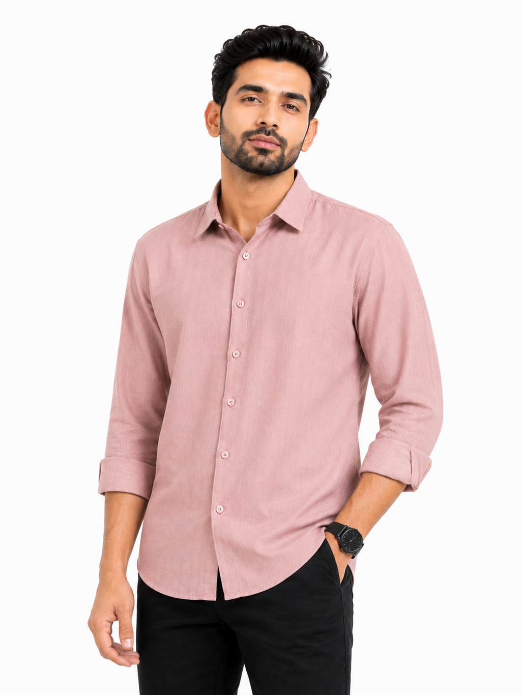 Dusty Pink Casual Shirt