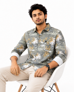 Tropical Palm Print Casual Shirt