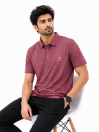 Maroon Pattern Polo Shirt