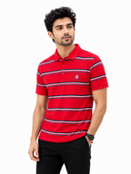 Red Striped Polo Shirt