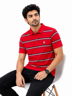 Red Striped Polo Shirt