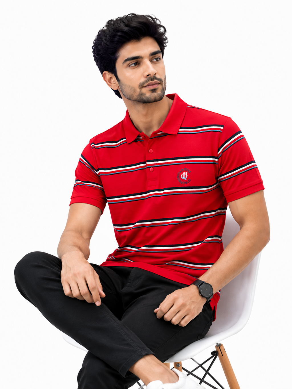 Red Striped Polo Shirt