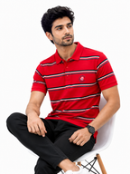 Red Striped Polo Shirt