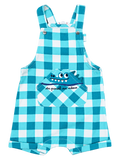 Cute Kids Checkered Dungaree Romper