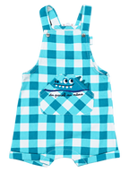 Cute Kids Checkered Dungaree Romper