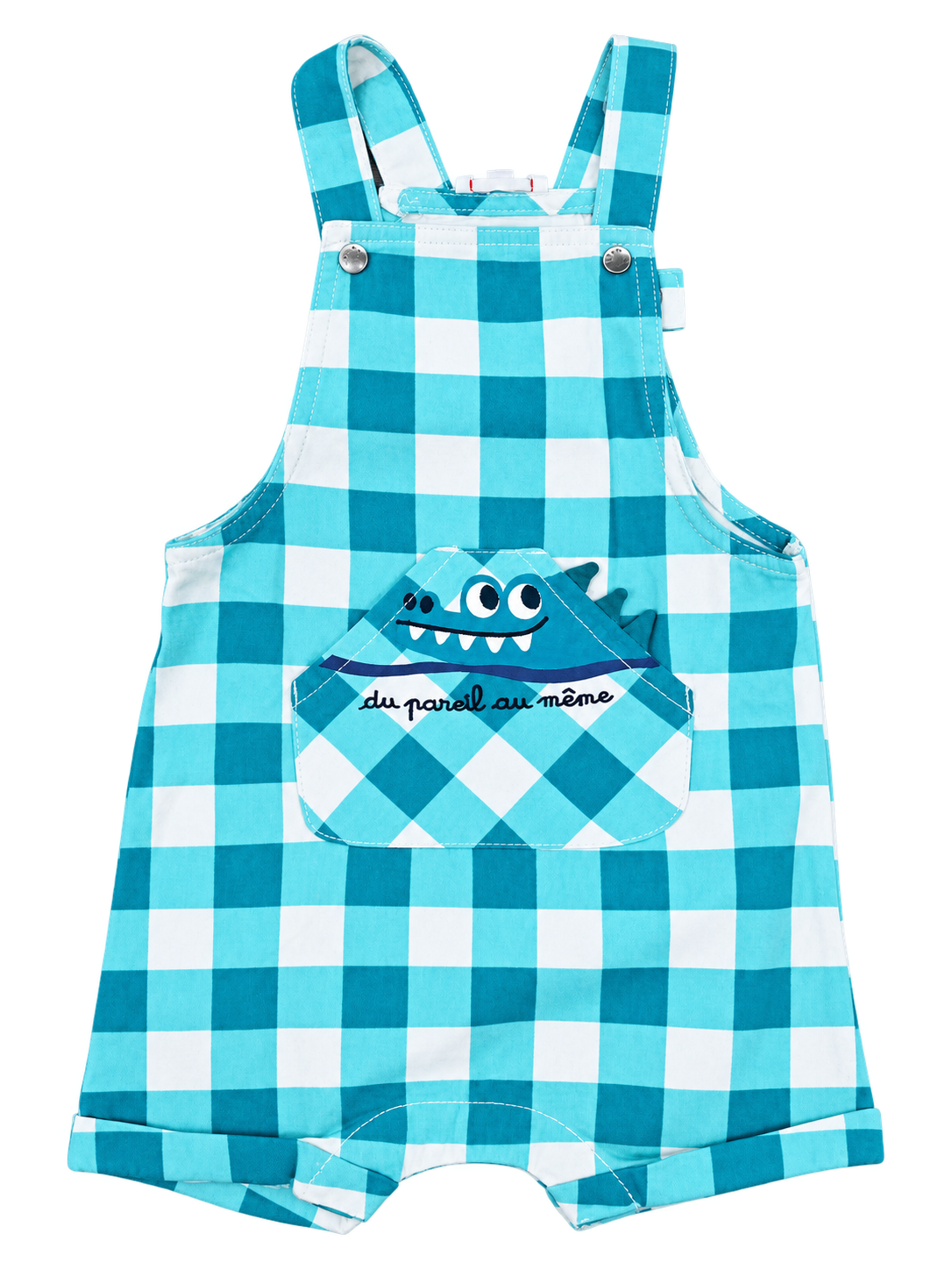 Cute Kids Checkered Dungaree Romper