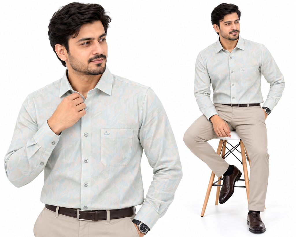 Premium Pastel Pattern Formal Shirt