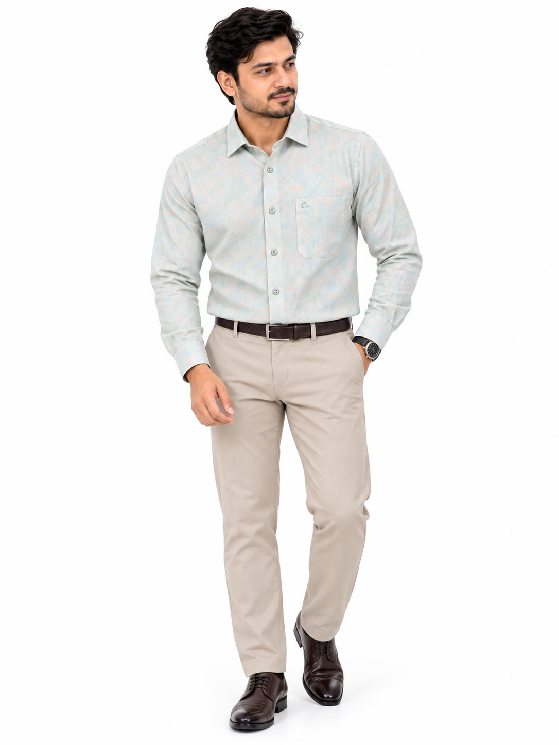 Premium Pastel Pattern Formal Shirt