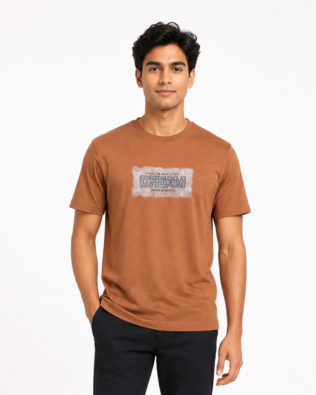 Dream Print Brown T-Shirt