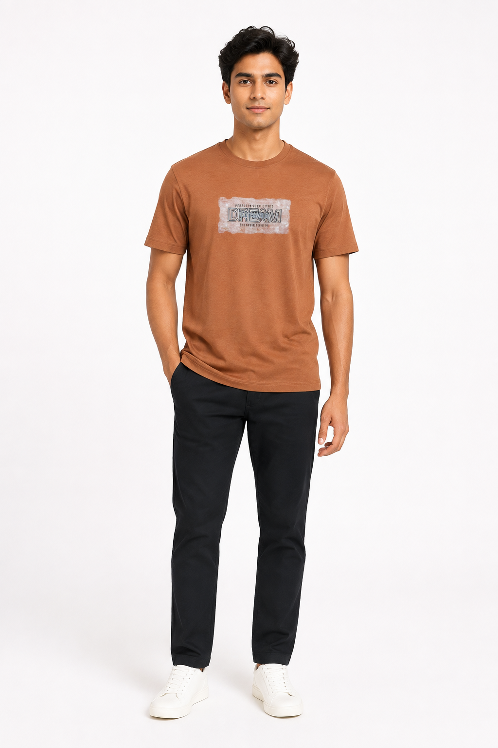 Dream Print Brown T-Shirt